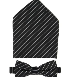 Børn Grunt Slips Og Butterfly|Jakkesæt Og Blazers>Butterfly m. Lommetørklæde - Sort/Hvid