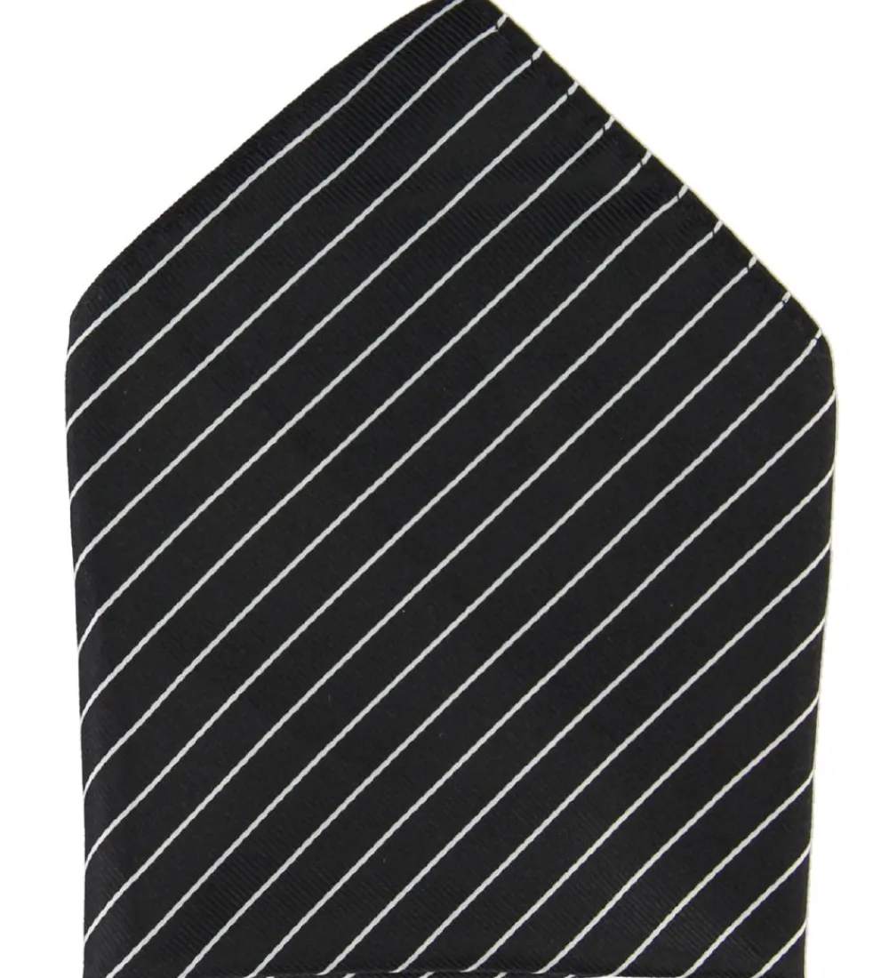 Børn Grunt Slips Og Butterfly|Jakkesæt Og Blazers>Butterfly m. Lommetørklæde - Sort/Hvid