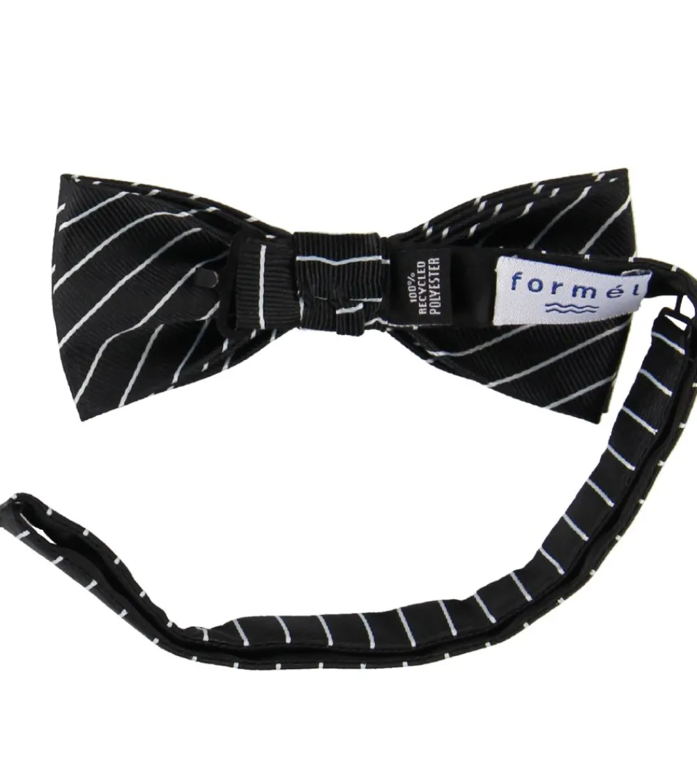 Børn Grunt Slips Og Butterfly|Jakkesæt Og Blazers>Butterfly m. Lommetørklæde - Sort/Hvid