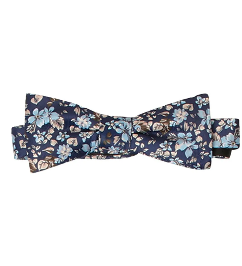 Børn Grunt Slips Og Butterfly|Jakkesæt Og Blazers|Butterfly m. Lommetørklæde - Our Flower - Navy Flower