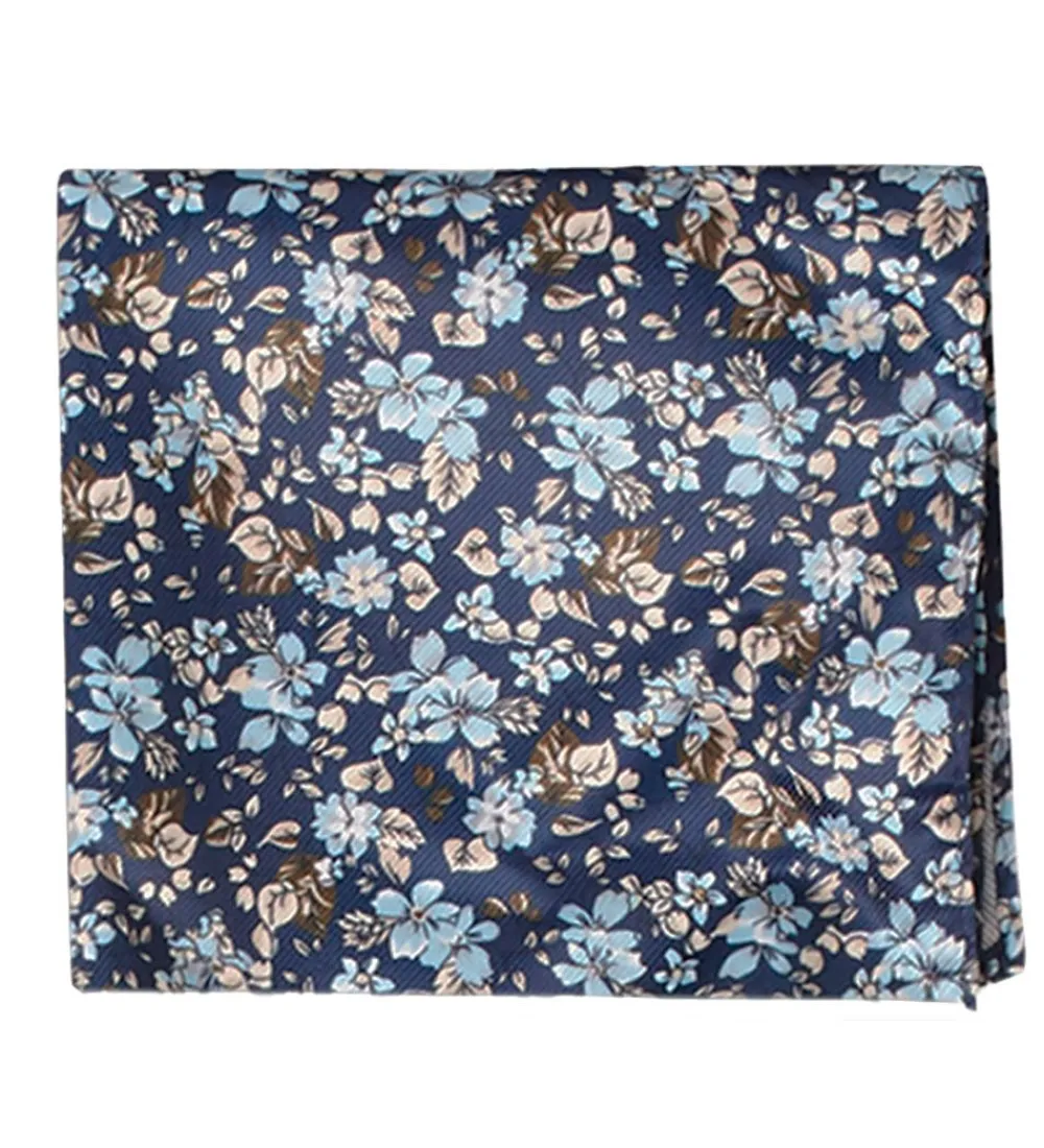 Børn Grunt Slips Og Butterfly|Jakkesæt Og Blazers|Butterfly m. Lommetørklæde - Our Flower - Navy Flower