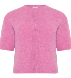Børn Grunt Striktrøjer|Cardigan - Strik - GrEvissa - Rose