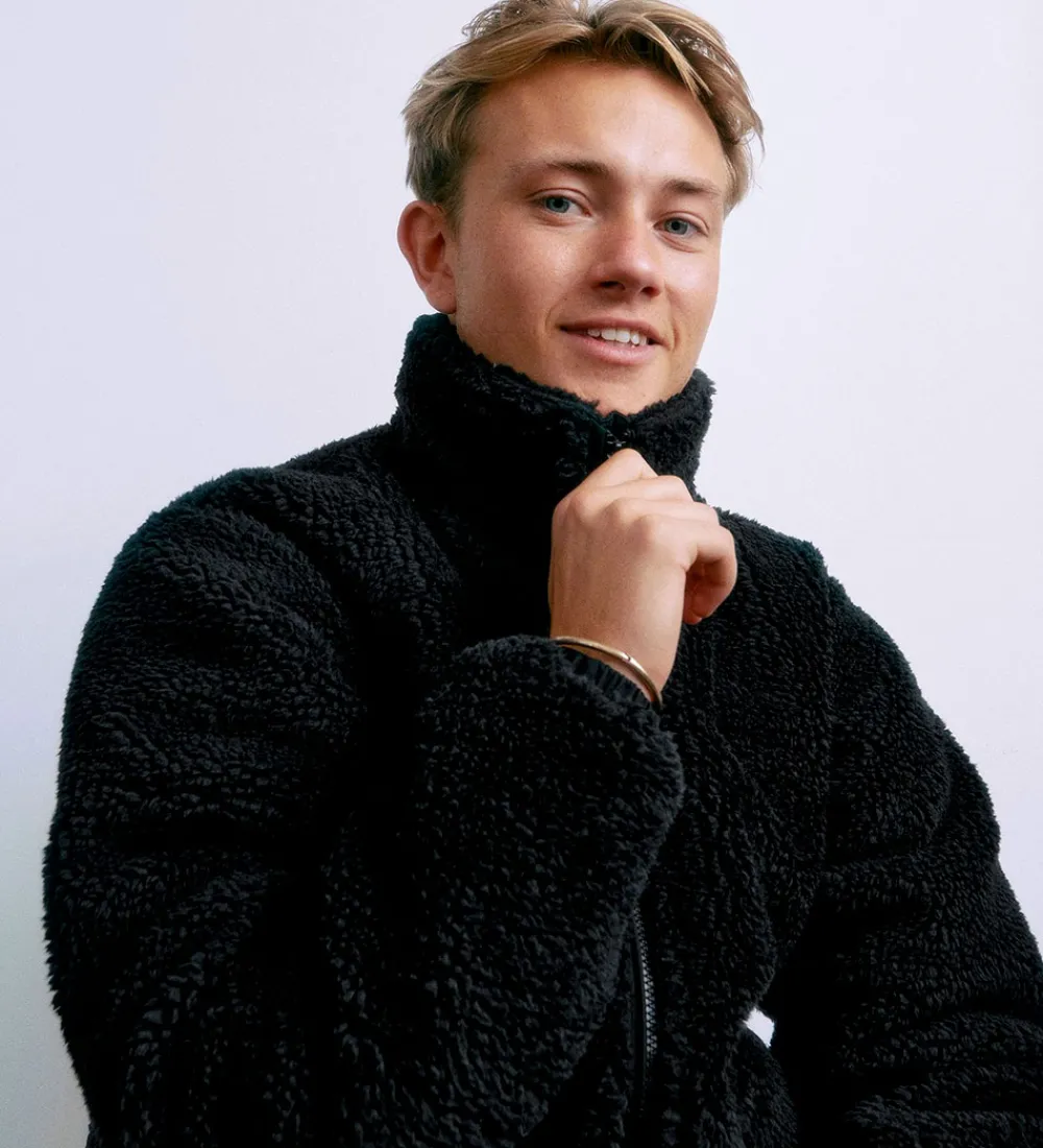 Børn Grunt Fleece>Fleecejakke - Teddy - GRLaus - Sort