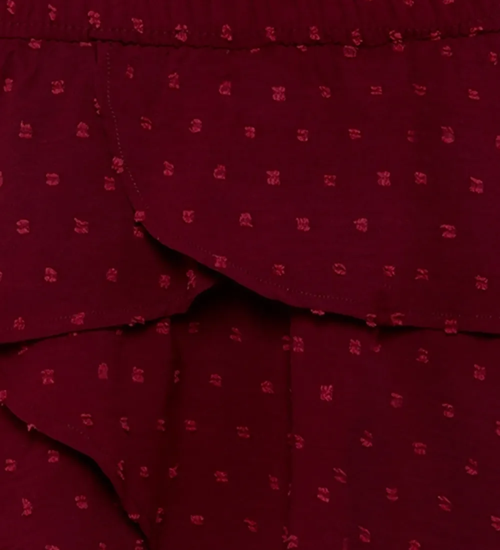 Børn Grunt Nederdele|Nederdel - GrAnti - Dot - Dark Red