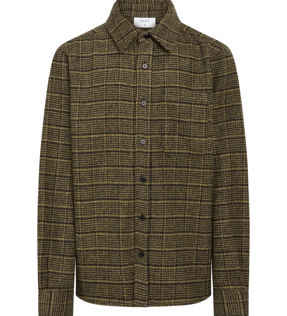 Børn Grunt Konfirmationstøj>Skjorte - GrRene - Green