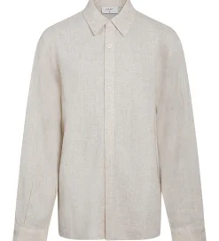 Børn Grunt Konfirmationstøj>Skjorte - Herstal - Hør - Sand