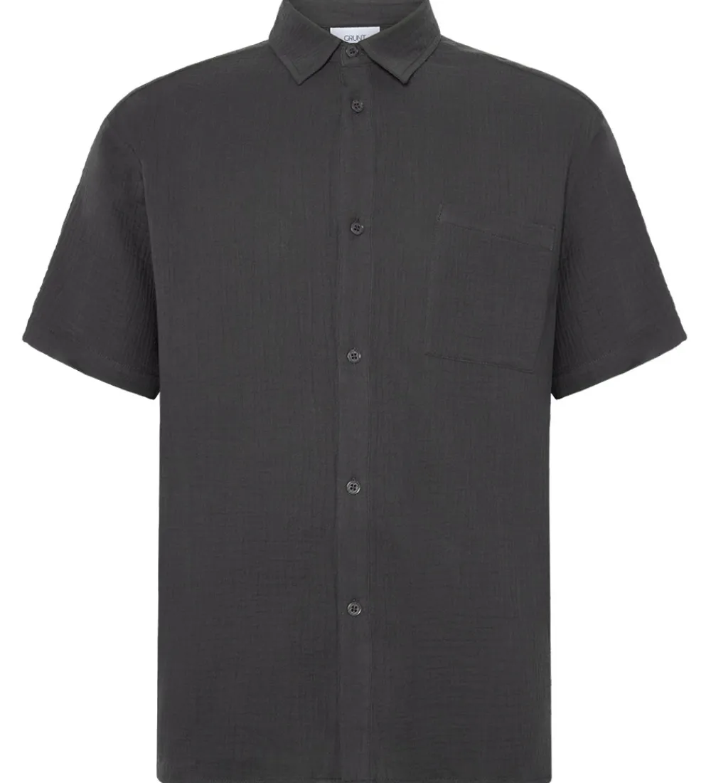 Børn Grunt Konfirmationstøj>Skjorte - Musselin - GrOla - Grå