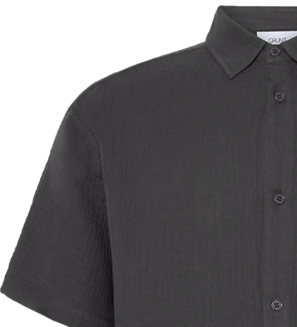 Børn Grunt Konfirmationstøj>Skjorte - Musselin - GrOla - Grå