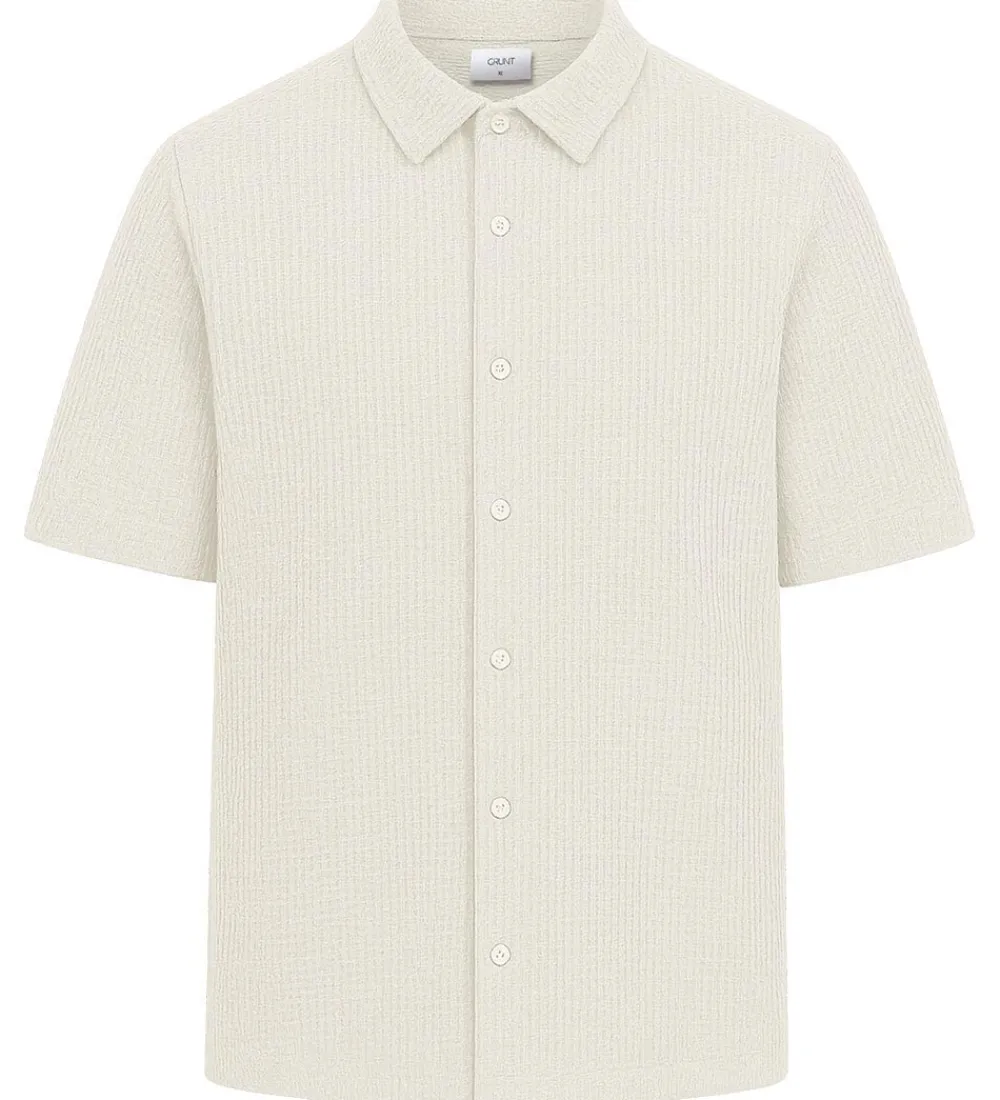 Børn Grunt Konfirmationstøj|Skjorte - Vaflet - GRAlfred - Off White