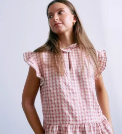 Børn Grunt Toppe></noscript>Top - GrArte - Rosa/Hvidternet