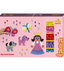 Hama Perler|Maxi Perlesæt - 900 stk. + 3 Plader - Prinsesse