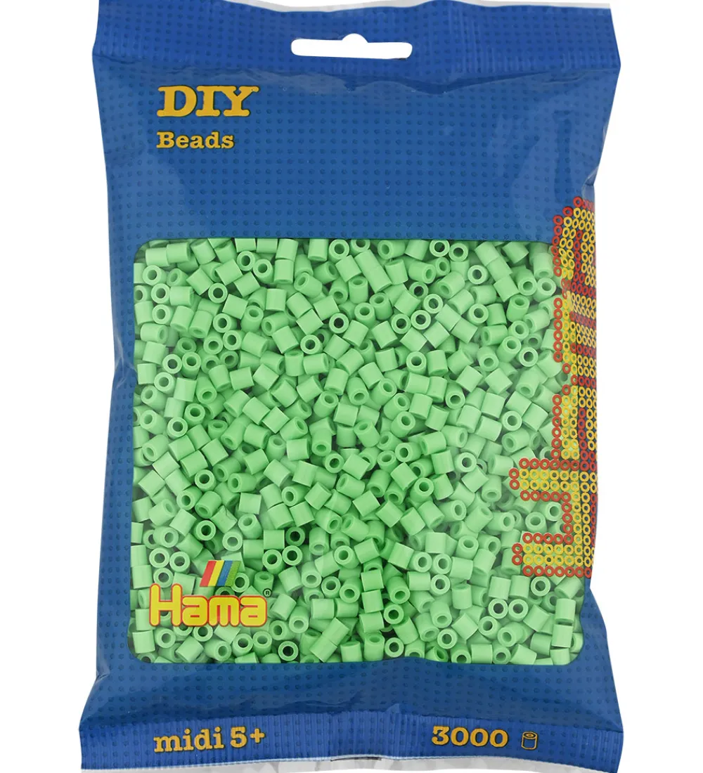 Hama Perler|Midi Perler - 3000 stk. - 115 Klar Grøn