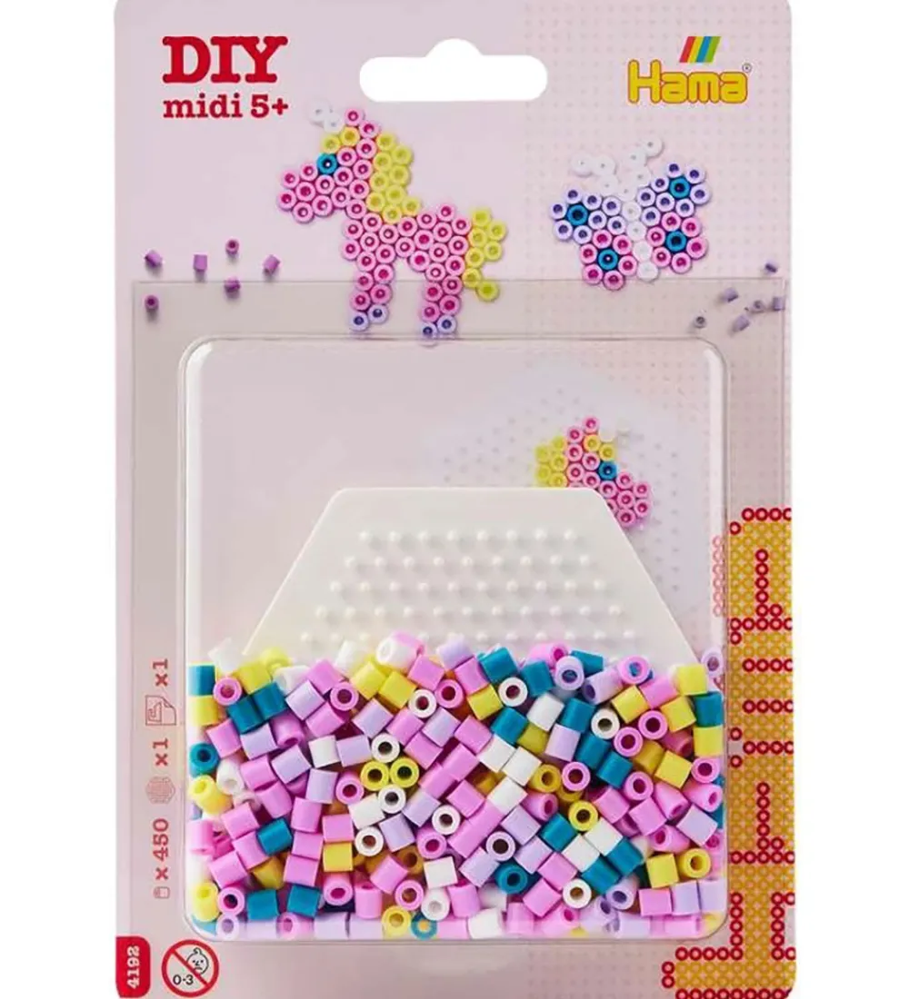 Hama Perler|Midi Perler - 450 stk. - Enhjørning