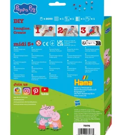 Hama Perler|Midi Perler - Gurli Gris + Lillesøster Evie - 2000 stk.