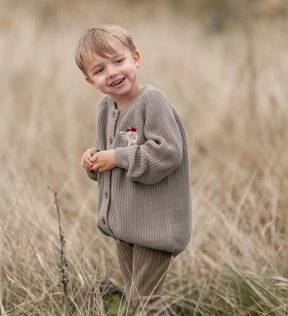 Børn Hanevild Cardigans>Cardigan - Strik - Kaj - Caribou