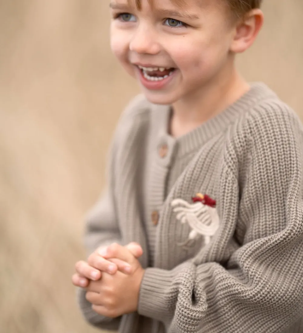 Børn Hanevild Cardigans>Cardigan - Strik - Kaj - Caribou