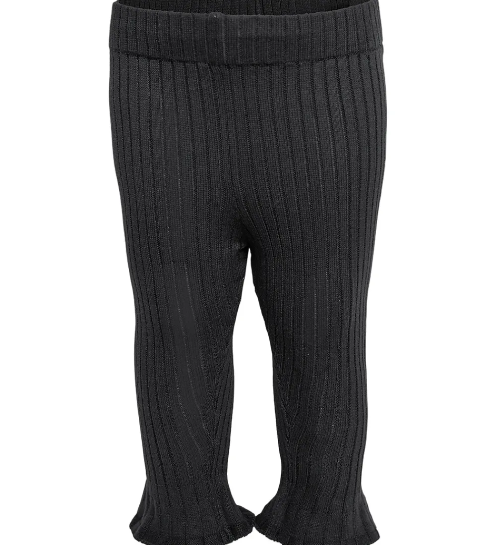 Børn Hanevild Leggings>Leggings - Strik - Tilde - Caviar