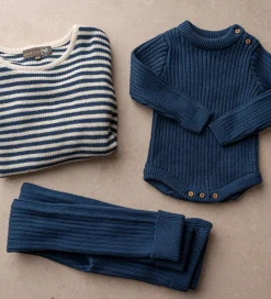 Børn Hanevild Leggings|Leggins - Strik - Lynge - Ensign Blue