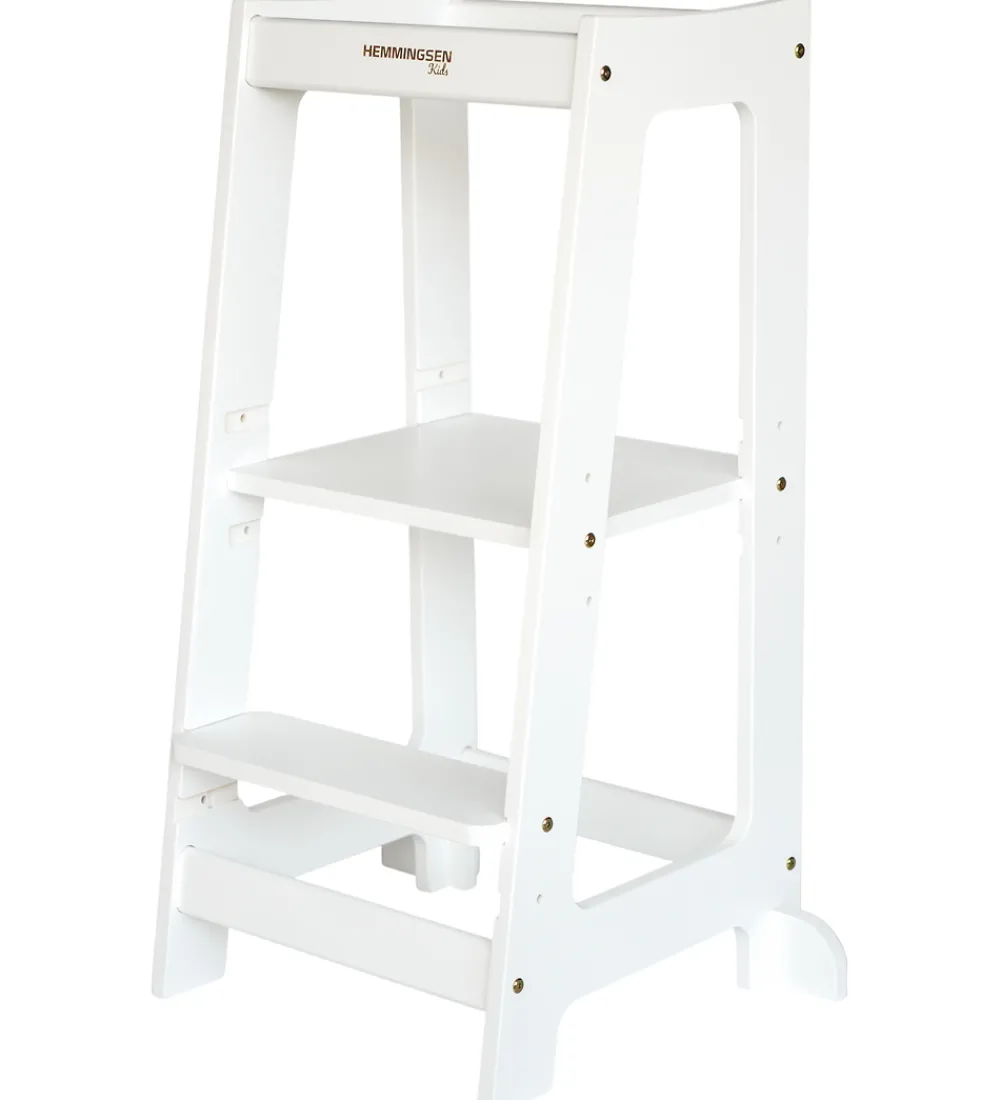Hemmingsen Kids Stole|Skamler|Læringstårn - Martin - 40x42x86 cm - Hvid