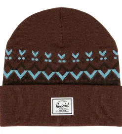 Børn Herschel Huer Og Hatte|Unisex-Tøj>Hue - Strik - Elmer - Bitter Chocolate/ Fair Isle