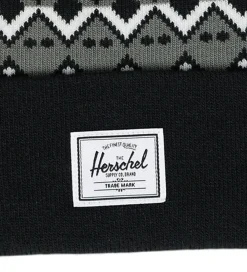 Børn Herschel Huer Og Hatte|Unisex-Tøj>Hue - Strik - Elmer - Black Fair Isle