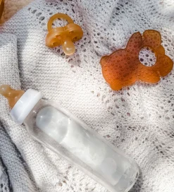 Hevea Sutteflasker|Sutteflaske - 240 ml - Glas/Naturgummi - Hvid