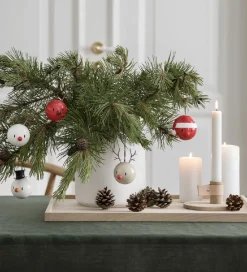 Hoptimist Julekugler|Julekugler - Snowman - 2 stk - Ø:5 cm - Hvid