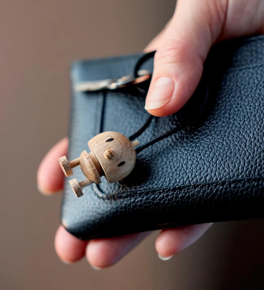 Hoptimist Nøgleringe|Nøglering Bumble - 3 cm - Raw Oak