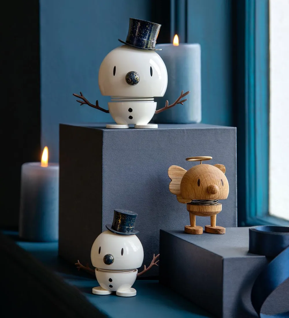 Hoptimist Julepynt>Snowman - Medium - 10,8 cm - White/Blue