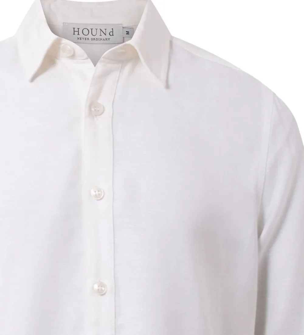 Børn Hound Konfirmationstøj|Skjorte - Hør/Viskose - Hvid