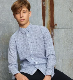 Børn Hound Konfirmationstøj|Skjorte - Hvid/Mørkeblå