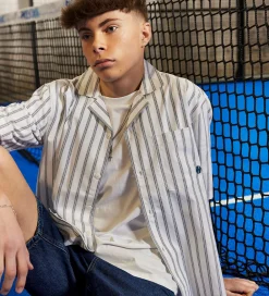 Børn Hound Konfirmationstøj|Skjorte - Striped - Hvid/Navy