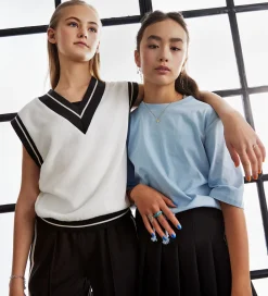 Børn Hound Veste></noscript>Vest - Strik - Hvid m. Navy