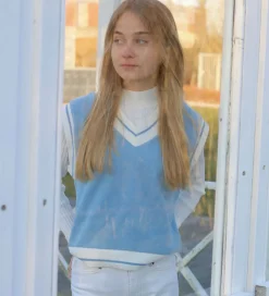 Børn Hound Veste|Vest - Tennis Vest - Strik - Light Blue