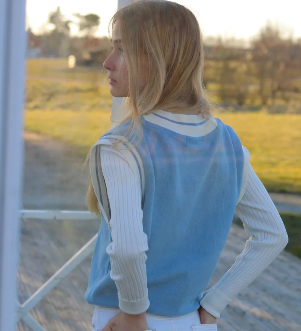 Børn Hound Veste|Vest - Tennis Vest - Strik - Light Blue