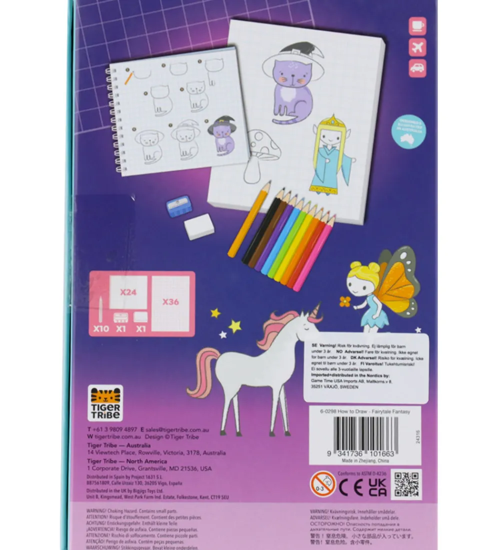 Tiger Tribe Skriveredskaber|Skole>How to Draw Tegnesæt - Lær At Tegne - Fairytale Fantasy