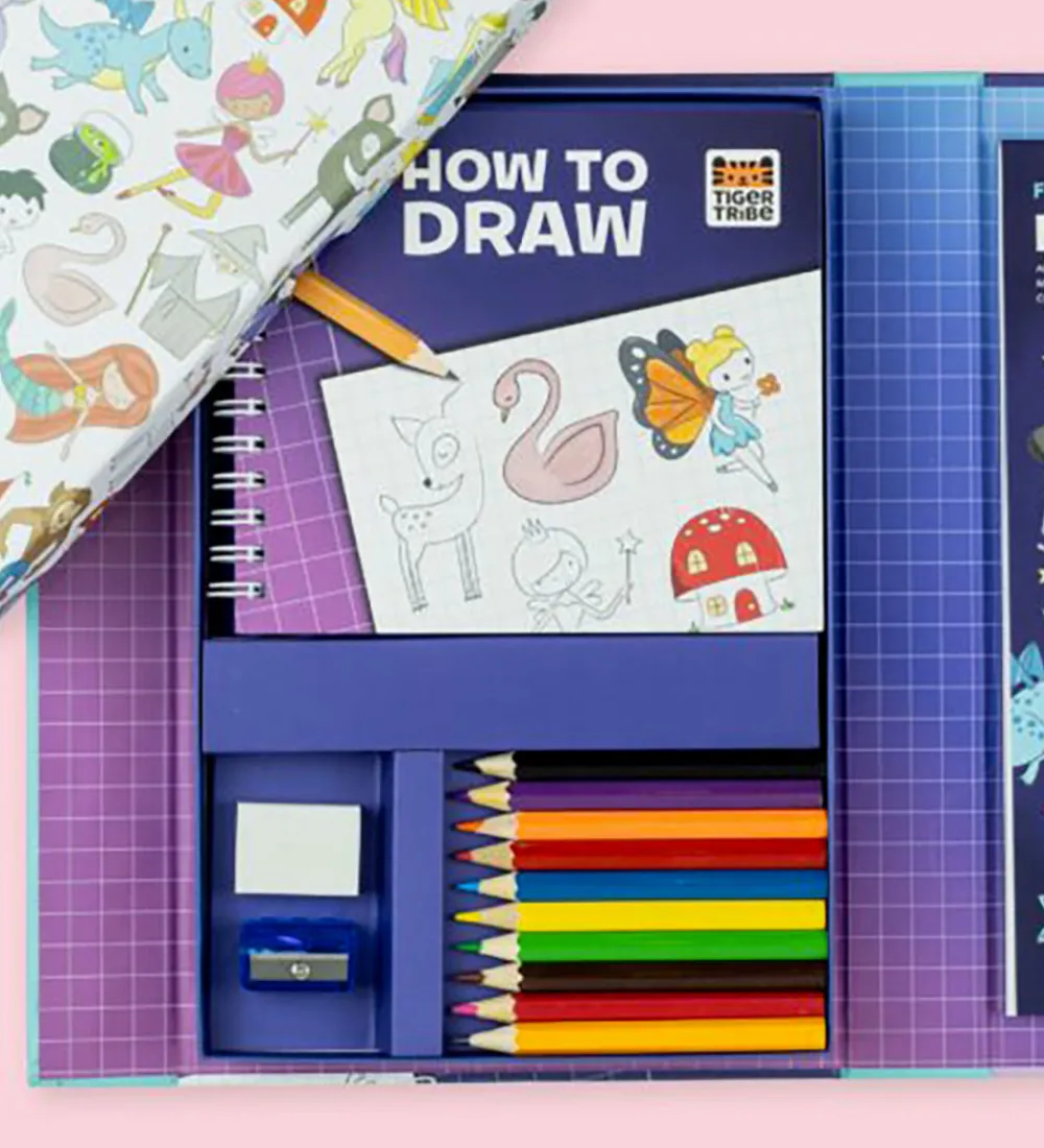 Tiger Tribe Skriveredskaber|Skole>How to Draw Tegnesæt - Lær At Tegne - Fairytale Fantasy