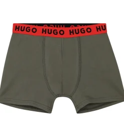 Børn HUGO Undertøj>Boxershorts - 2-pak - Sort/Armygrøn
