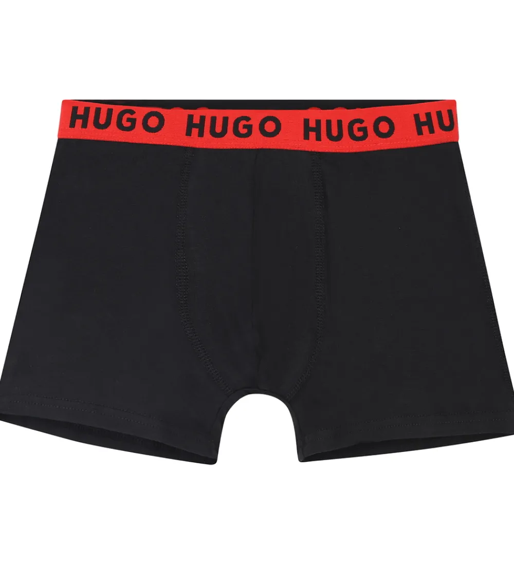 Børn HUGO Undertøj>Boxershorts - 2-pak - Sort/Armygrøn