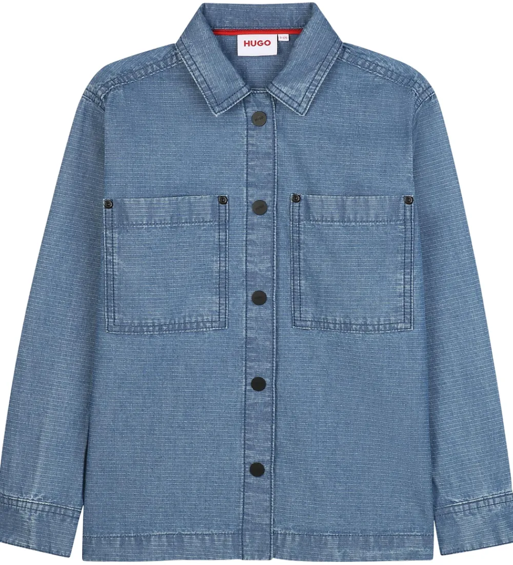 Børn HUGO Skjorter|Skjorte - Denim - Stone Wash