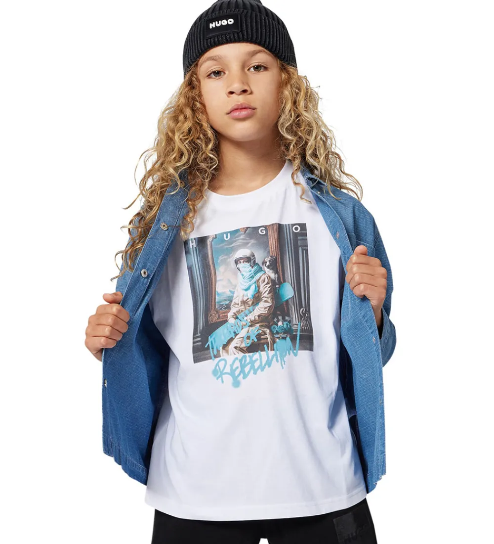 Børn HUGO Skjorter|Skjorte - Denim - Stone Wash