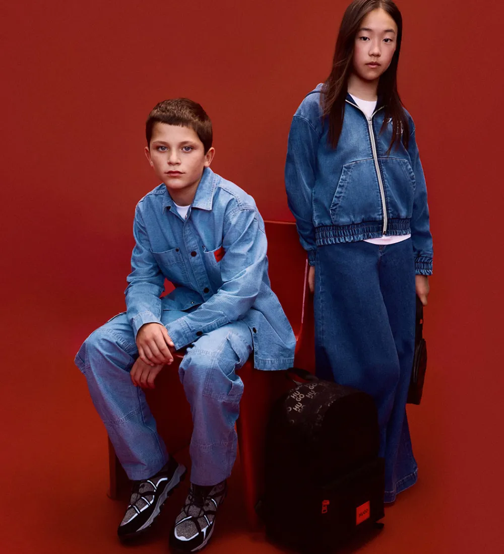 Børn HUGO Skjorter|Skjorte - Denim - Stone Wash