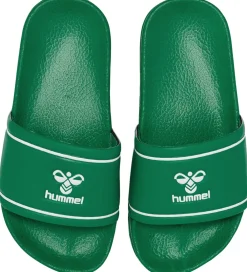Hummel Badesandaler|Badesandaler - Pool Slide Jr - Grøn/Hvid