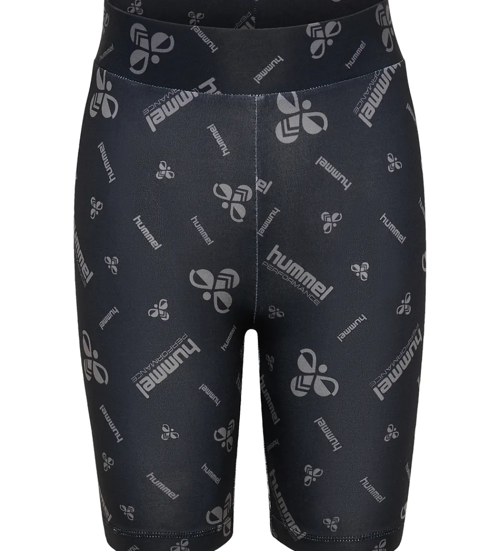 Børn Hummel Shorts Og Knickers>Cykelshorts - hmlJR - Black/Ebony m. Logo