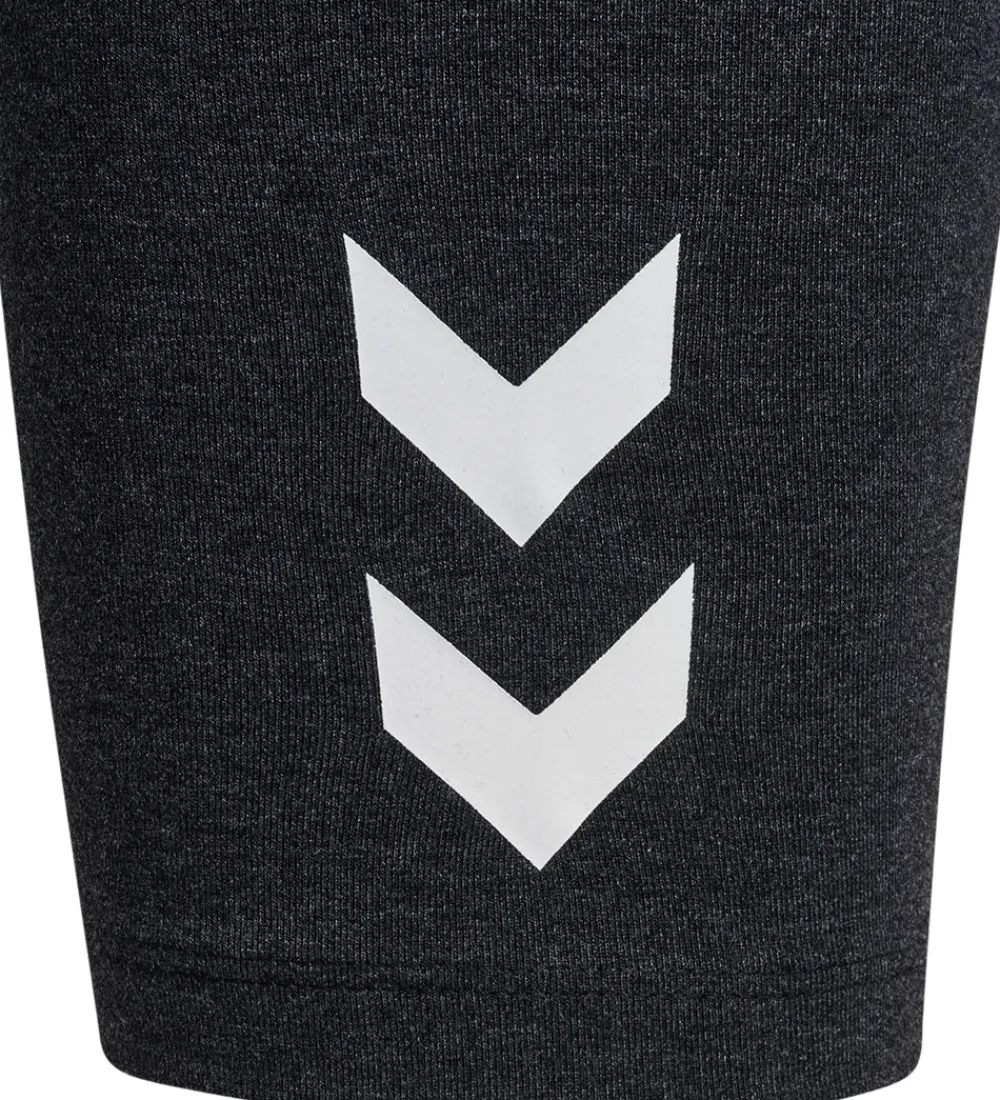 Børn Hummel Shorts Og Knickers>Cykelshorts - hmlJR - Black Melange