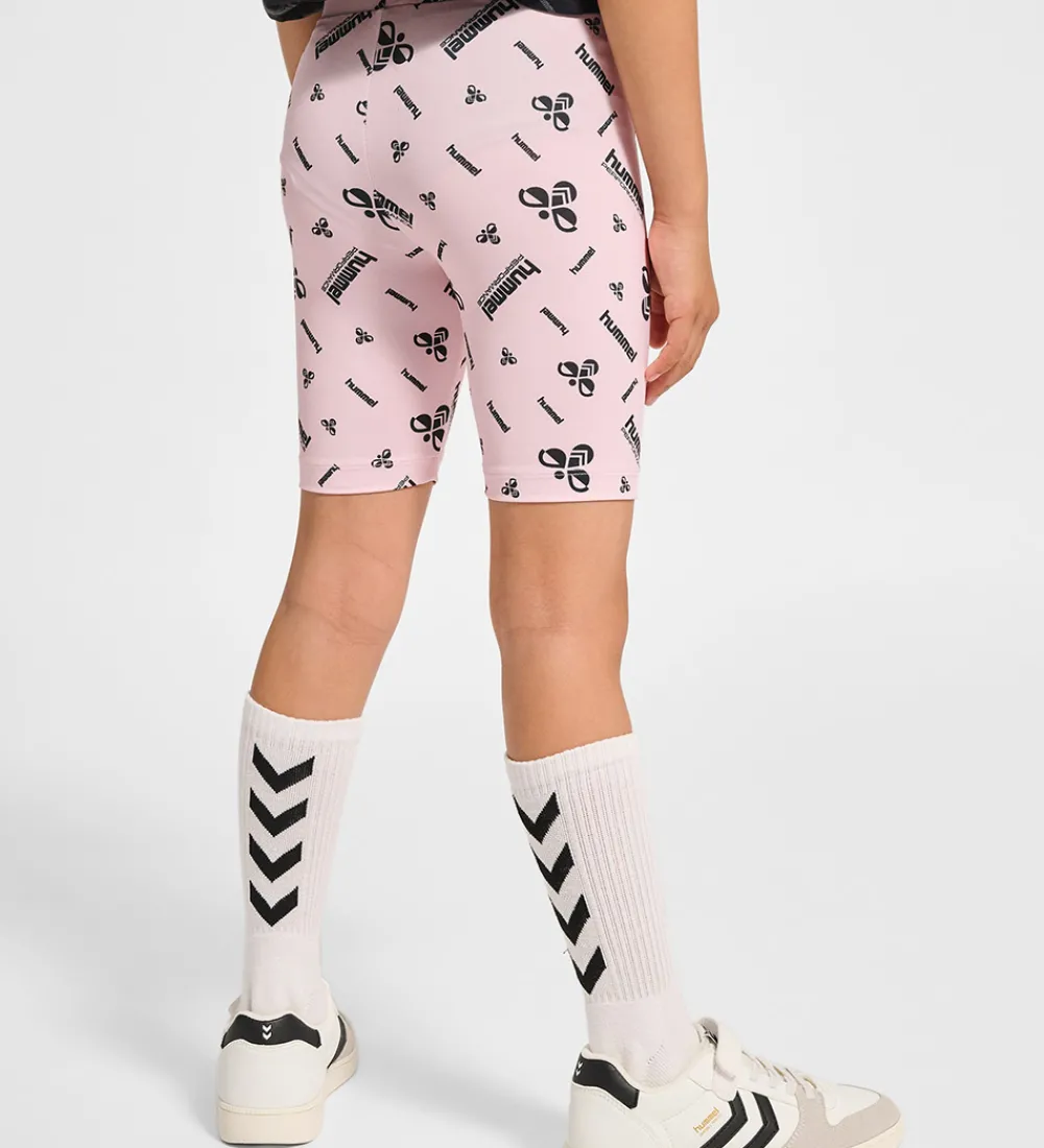 Børn Hummel Shorts Og Knickers>Cykelshorts - hmlJR - Barely Pink m. Logo