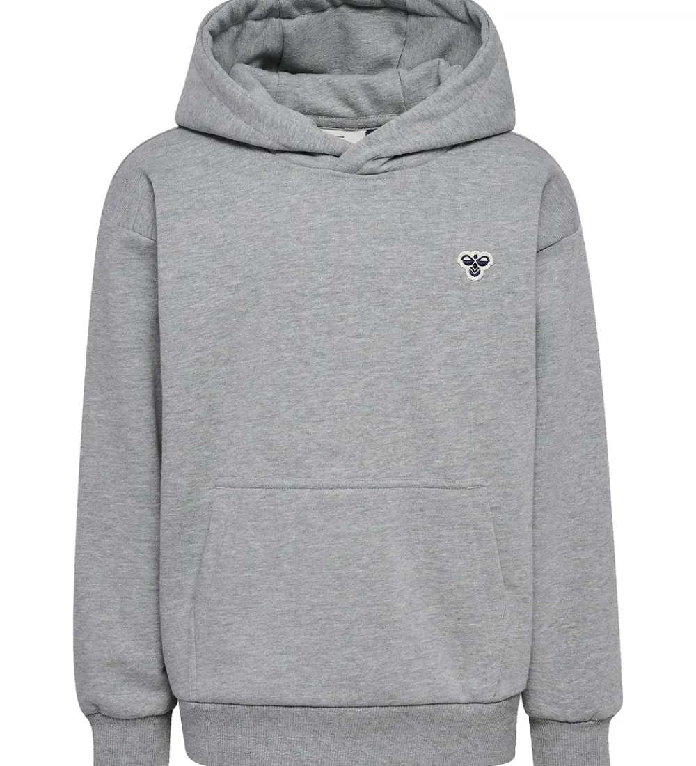 Børn Hummel Hættetrøjer|Hættetrøje - HmlJR - Gråmeleret