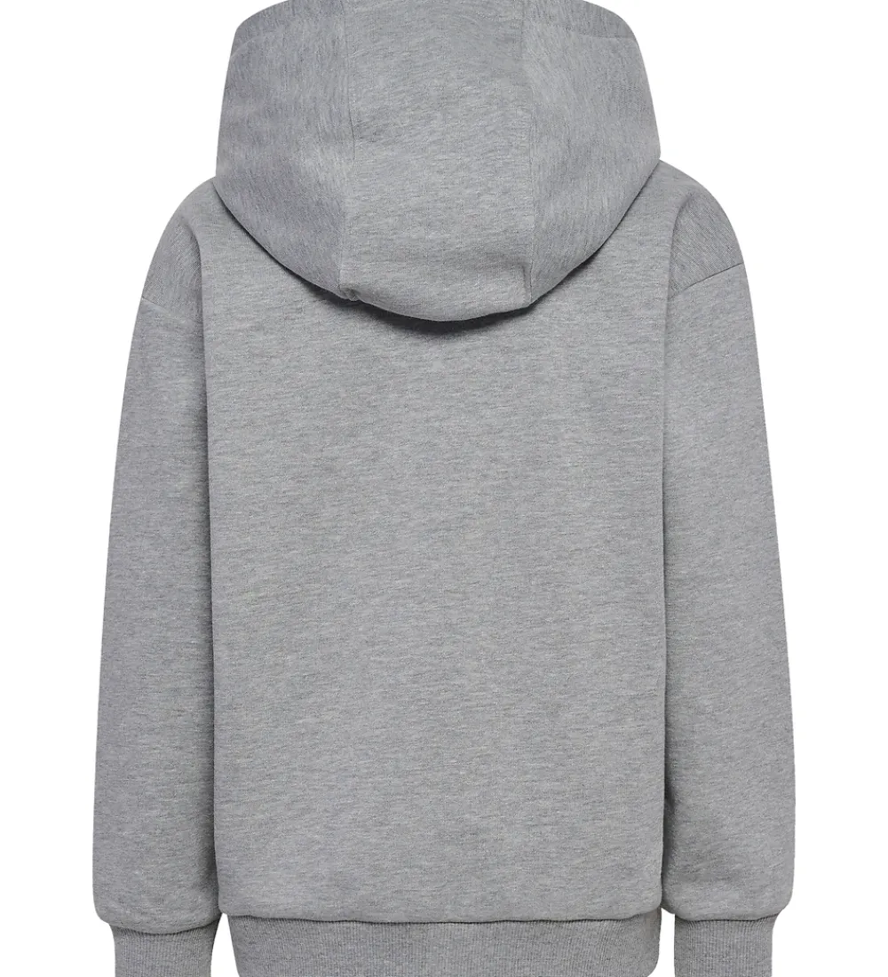 Børn Hummel Hættetrøjer|Hættetrøje - HmlJR - Gråmeleret