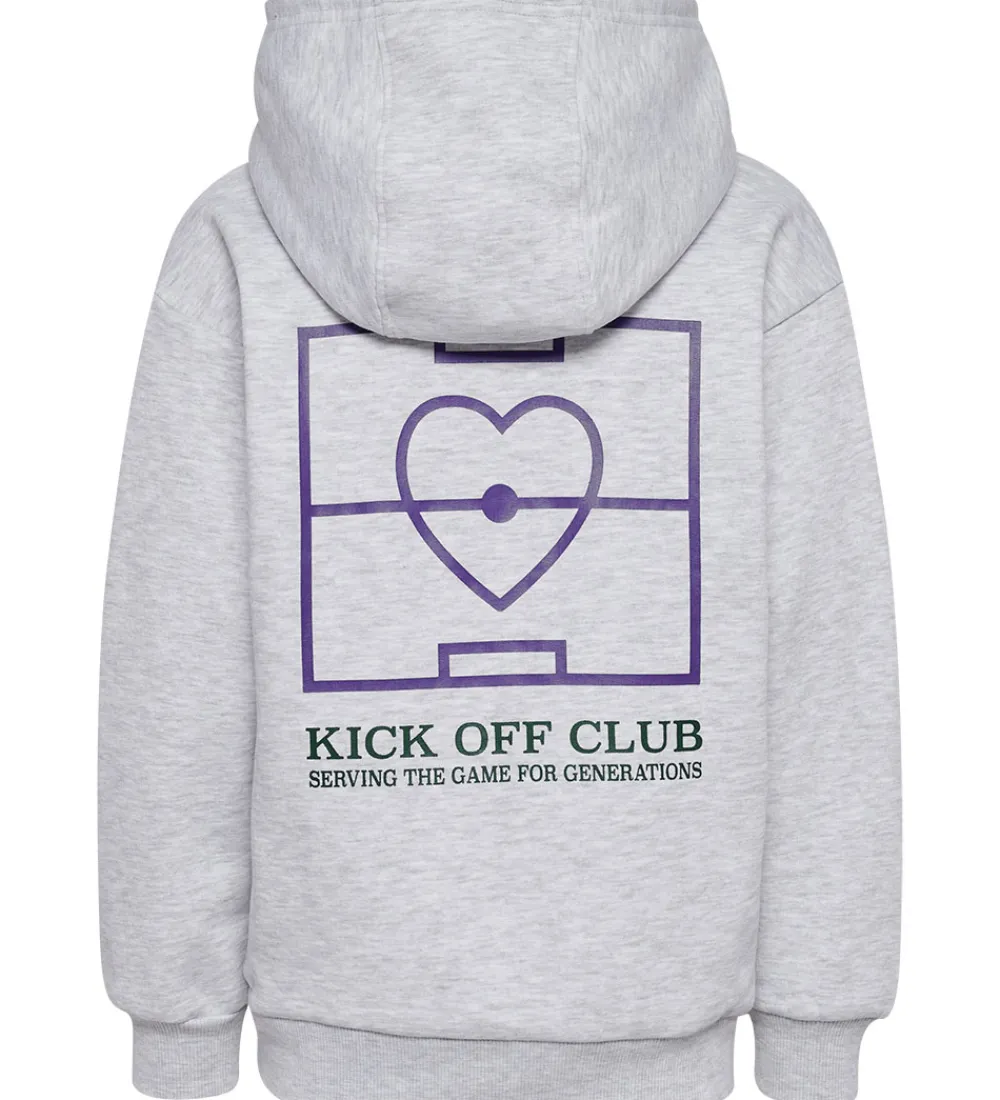 Børn Hummel Hættetrøjer|Hættetrøje - HmlJR - Heartfield - Light Grey Melange