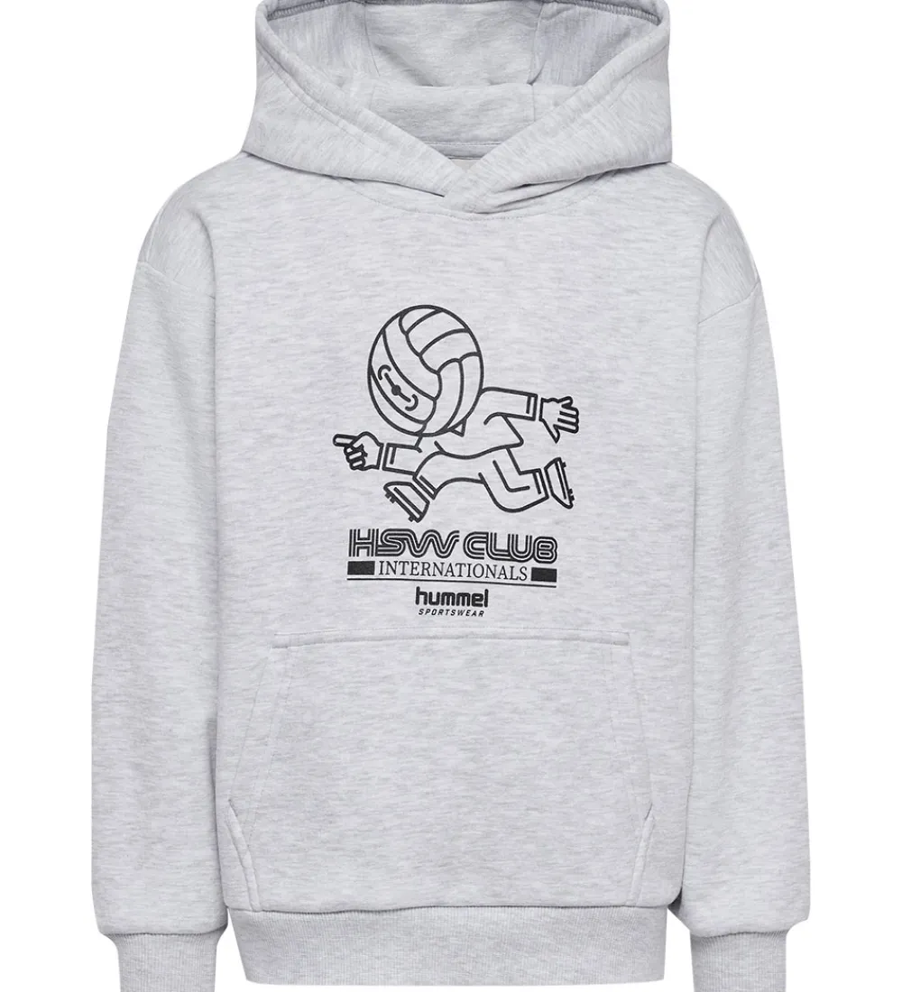 Børn Hummel Hættetrøjer>Hættetrøje - HmlJR - Headball - Light Grey Melange